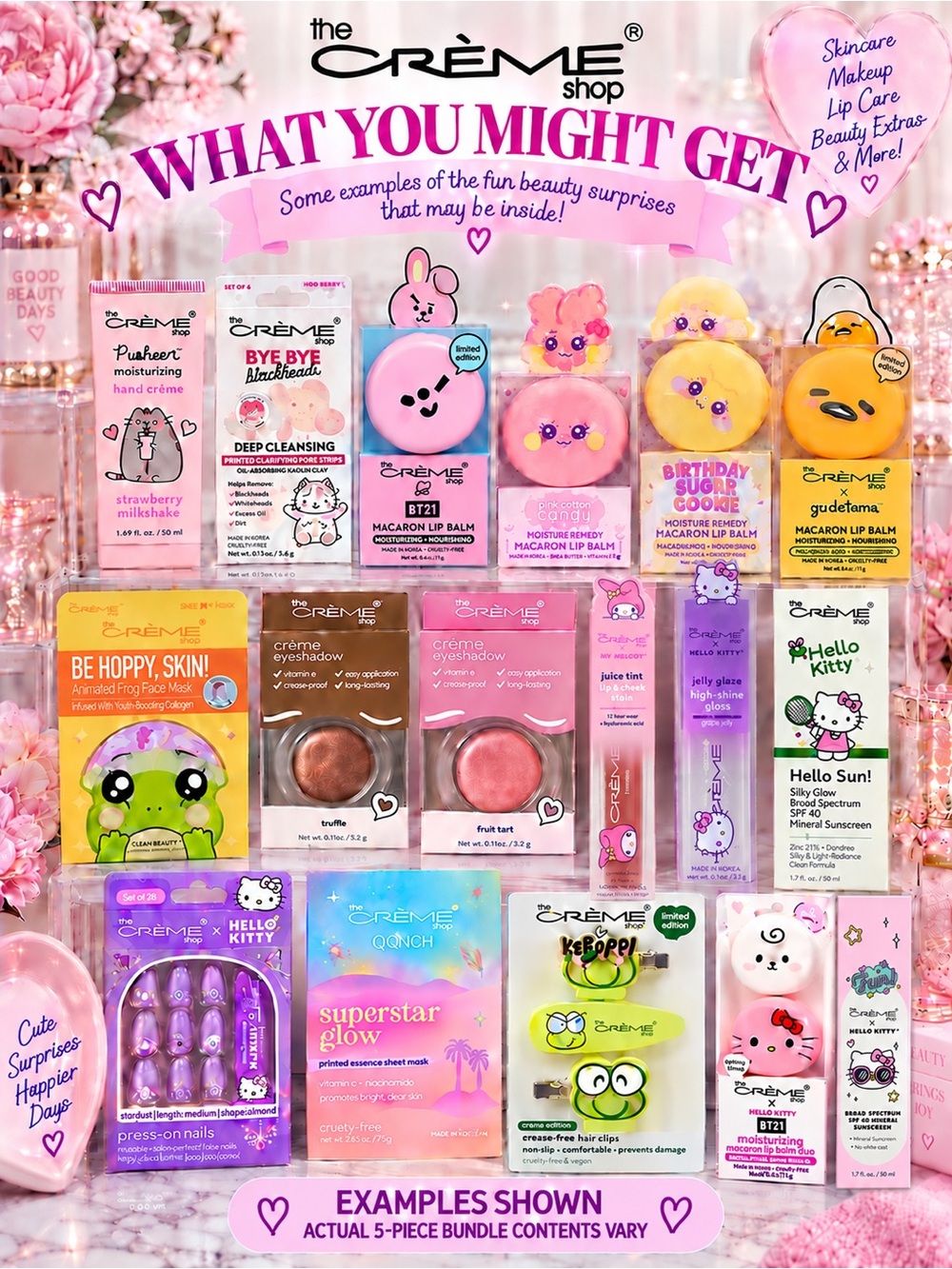 The Crème Shop 5-Piece Mystery Beauty Bundle | Skincare Makeup & More - Picture 2 of 4